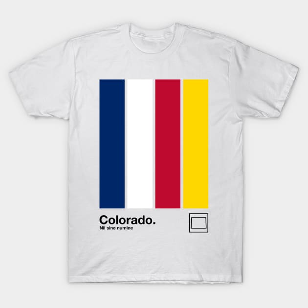 Colorado  // Original Minimalist Artwork Poster Design T-Shirt by DankFutura